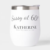 60th Birthday Gift - Sassy at 60! Noir et blanc (Gauche)