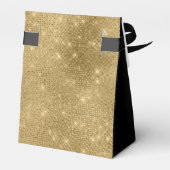 60th Birthday Gold Thank You Favor Box Bedankdoosjes (Achterkant)