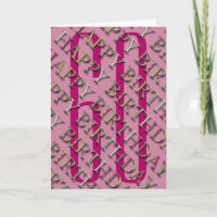 60th Birthday Greeting with letters in relief 1