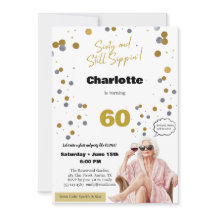 60th Birthday Invitation ・ Funny Wine Party