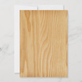 60th Birthday Invitation Rustic Wood Kaart (Achterkant)