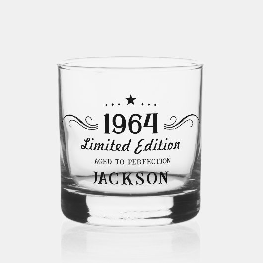 60th Birthday Limited Edition 1964 Whiskey Glas (Voorkant)