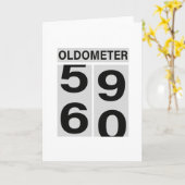 60th Birthday OLDOMETER Kaart (Gele Bloem)