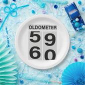 60th Birthday OLDOMETER Papieren Bordje (Feest)