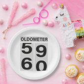 60th Birthday OLDOMETER Papieren Bordje (Feest)