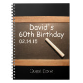 60th Birthday Party Personalized Guest Book Notitieboek (Voorkant)
