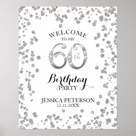 60th Birthday Party Welcome Sign Poster