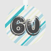 60th Birthday Personalize Name and Date Ornament (achterkant)