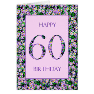 60th Birthday Purple Daisies