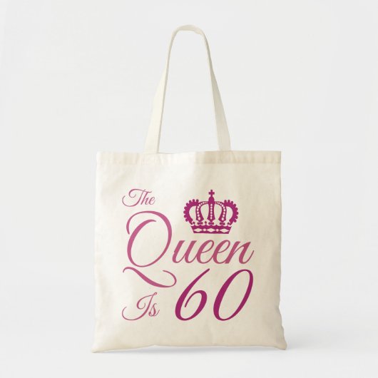 60th Birthday Queen Tote Bag (Voorkant)