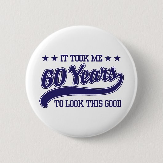 60th Birthday Ronde Button 5,7 Cm (Voorkant)