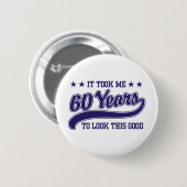 60th Birthday Ronde Button 5,7 Cm (Voorkant /achterkant)