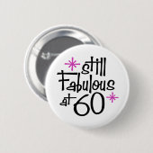 60th Birthday Ronde Button 5,7 Cm (Voorkant /achterkant)