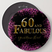 60th Birthday Ronde Button 6,0 Cm (Voorkant /achterkant)