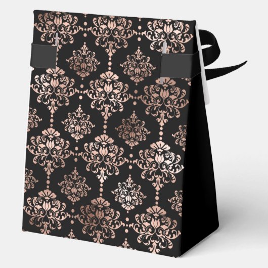 60th Birthday Rose Gold Elegant Thank You Bedankdoosjes (Achterkant)