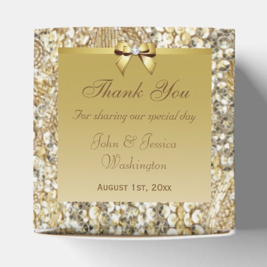 60th Diamond Bruiloft Jubileum Custom Dank u Bedankdoosjes (Bovenkant)