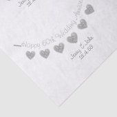 60th Diamond Huwelijksverjaardag tissuepapier (Detail)