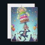 60th Funny Grandpa Balancing Birthday Cartes de gâ<br><div class="desc">60th Funny Grandpa Balancing Birthday Cartes de gâteau</div>