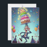 60th Funny Grandpa Balancing Birthday Cartes de gâ<br><div class="desc">60th Funny Grandpa Balancing Birthday Cartes de gâteau</div>