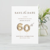 60th Save the Date Invitation Kaart (Staand voorkant)