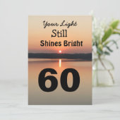 60th Shine Bright Birthday Sunrise Black Gold (Staand voorkant)