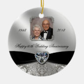 60th Wedding Jubileum Foto Ornament (Voorkant)