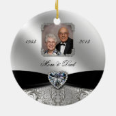 60th Wedding Jubileum Foto Ornament (Achterkant)