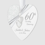 60th Wedding Jubileum Keepomwille Design Ornament (voorkant)