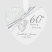60th Wedding Jubileum Keepomwille Design Ornament (voorkant)