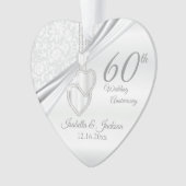 60th Wedding Jubileum Keepomwille Design Ornament (voorkant)