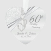 60th Wedding Jubileum Keepomwille Design Ornament (achterkant)