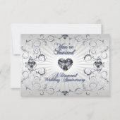 60th Wedding Jubileum RSVP Uitnodiging Kaart (Voorkant)