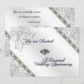 60th Wedding Jubileum Uitnodiging Kaart (Voorkant / Achterkant)