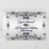 60th Wedding Jubileum Uitnodiging Kaart (Voorkant / Achterkant)