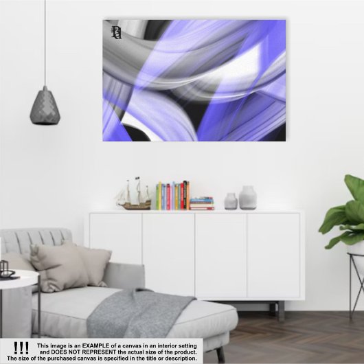 60x40" Lavendel Moon Trend Abstract Art Violet Canvas Afdruk