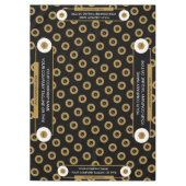 60X84 Salon de Commerce Nappe Logo Or Blanc Noir (Devant)