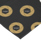 60X84 Salon de Commerce Nappe Logo Or Blanc Noir (Angle)