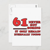 61 jaar oude design briefkaart (Voorkant / Achterkant)