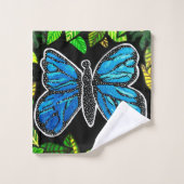 61 Serviettes de papillon Morpho SET (Gant de toilette)