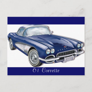 61CorvetteGlitzie, 61 Corvette Briefkaart