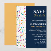 61e anniversaire invitations Enregistrer la date C (Devant / Derrière)