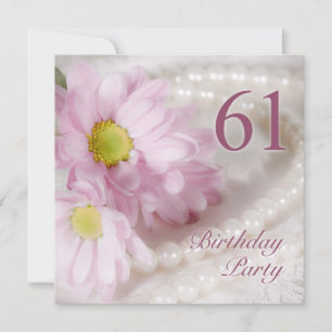 61e invitation à la fête d'anniversaire avec margu