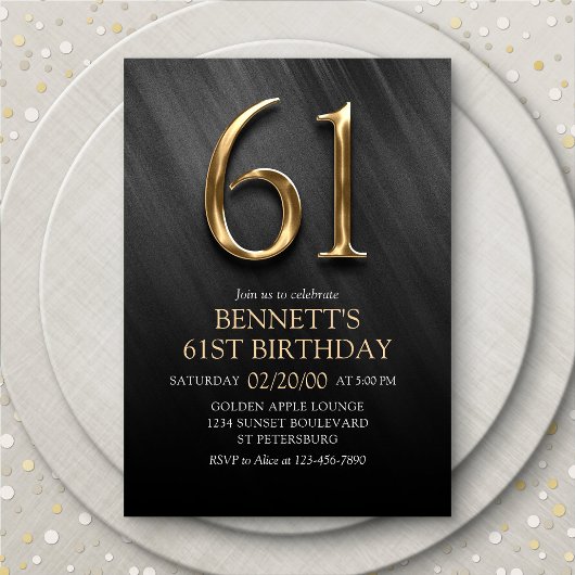 61e Invitation d'anniversaire