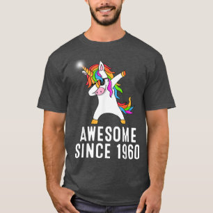 61e verjaardag, eenhoorn dab, Geweldig sinds 1960 T-shirt