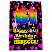 61e verjaardag: Het liefhebbende Kunstpatroon, Reg Medium Cadeauzakje (Voorkant)