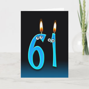 61e verjaardag kaarsen kaart