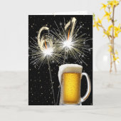 61e Verjaardag Sparklers met Beer Mok Kaart (Gele Bloem)