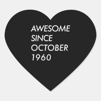61e verjaardagscadeau | Geweldige sinds oktober 19 Hart Sticker