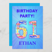 61st de Uitnodiging van de Partij van de Geboorted (Voorkant / Achterkant)