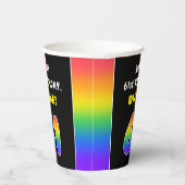 61ste verjaardag: kleurrijke regenboog # 61, Naam Papieren Bekers (Rechts)